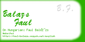 balazs faul business card